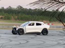 Leaked Video of a Drift-Modified Mustang Mach-E Shows the Car Going Fast and Doing Donuts