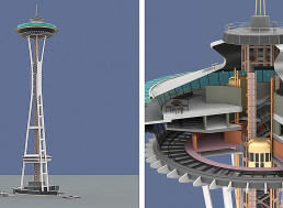 YouTuber Shows How Seattle's Famous Space Needle Was Built with 3D Animation