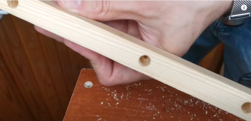 diy floating table drill holes