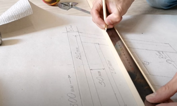 diy floating table horizontal elements