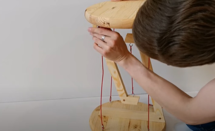 diy floating table top and bottom cables