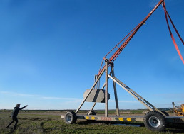 Mad Scientist Makes Washing Machine Fly With Massive Trebuchet