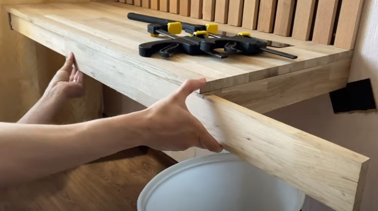diy floating desk drawer faces