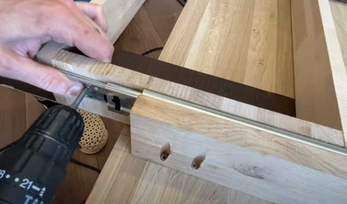 diy floating desk secure drawers