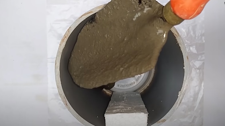 coin fountain pour cement