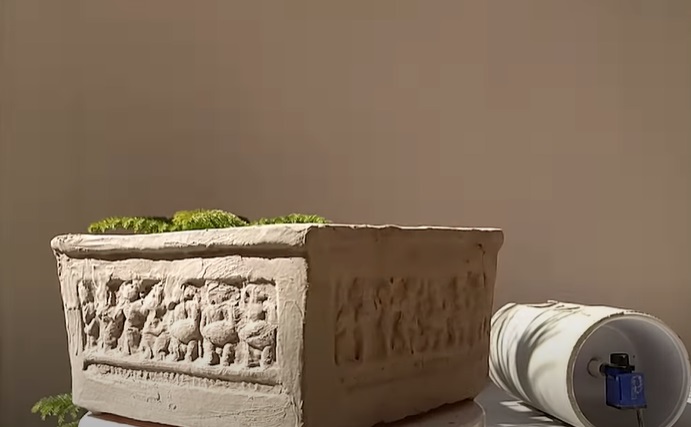 coin fountain glaze flower pot