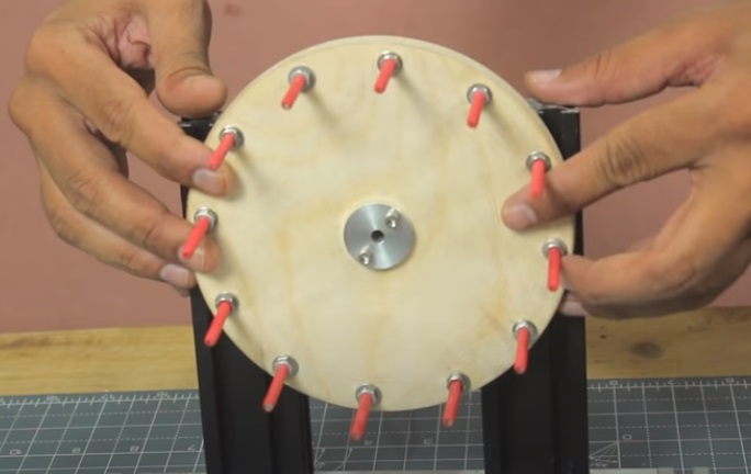 diy rodin winder wheel in place