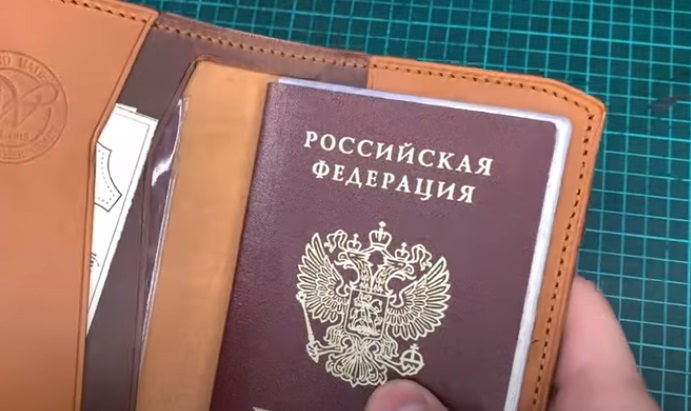 diy leather wallet passport holder add stuff