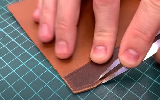 diy leather passport holder gauge