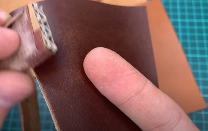 diy leather passport sand down