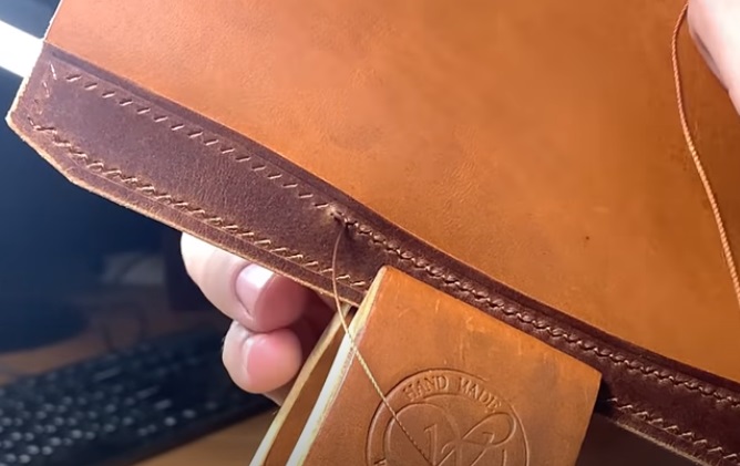 diy leather passport holder sew