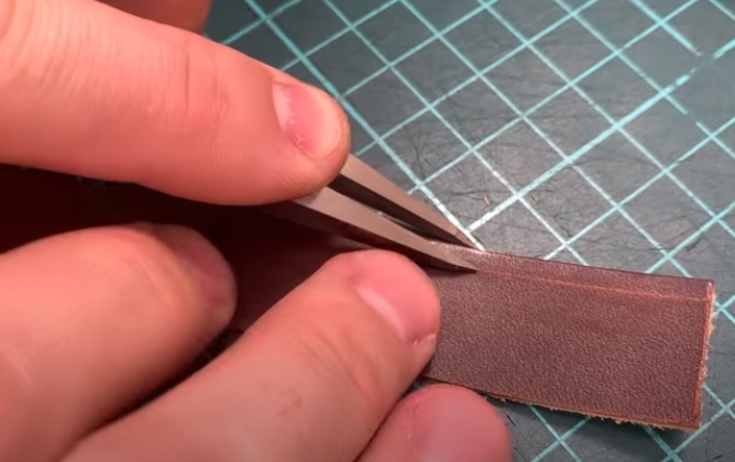 diy leather passport cover gauge