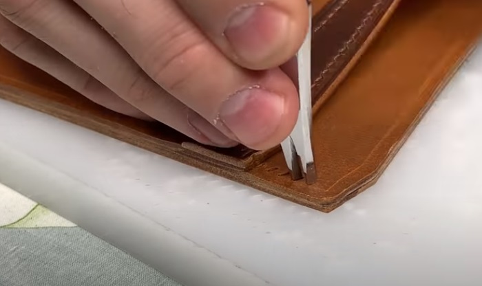 diy leather wallet punches outer edges
