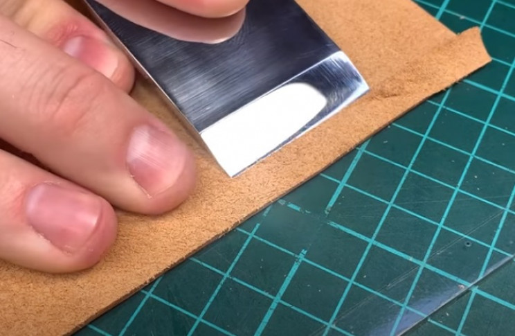 diy leather passport cover bevel