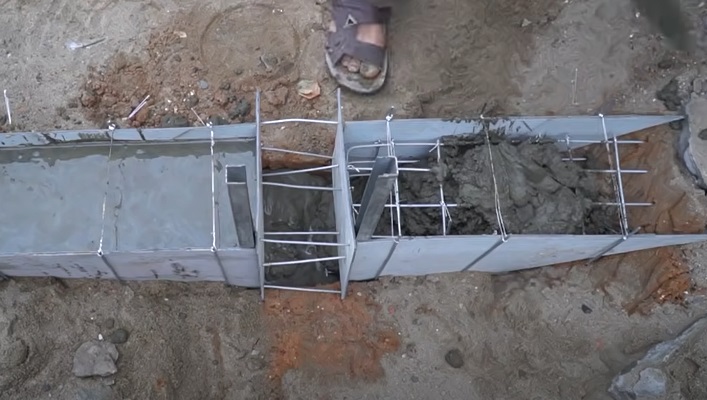 diy mini dam concrete