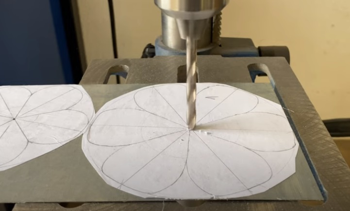 diy steel rose drill hole