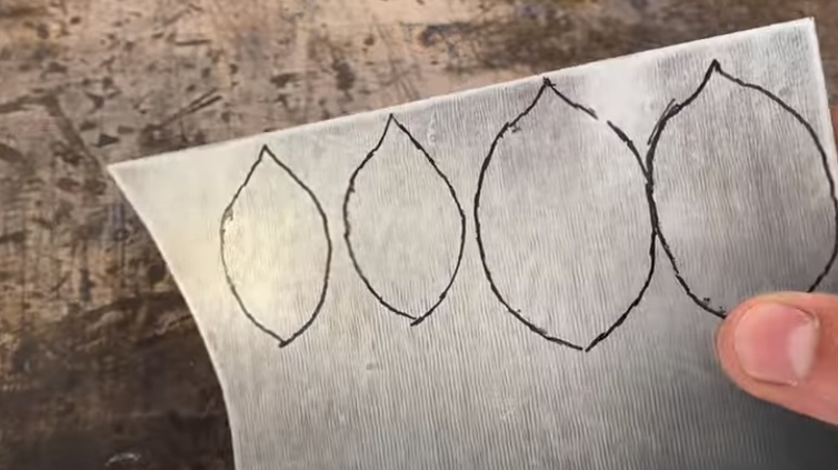diy steel rose leaf shapes