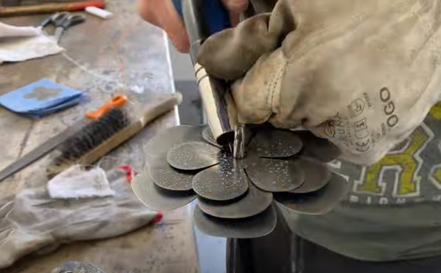 diy steel rose inner petals