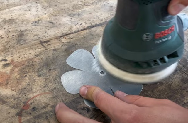 diy steel rose orbital sand