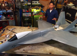 Building a Giant F-18 Plane with Foam, Paper, and a Real Jet Turbine