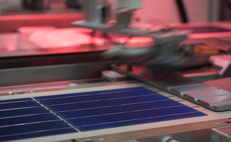 making solar panels arranging cells