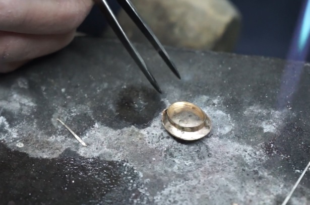 gold jewelry plate and ring