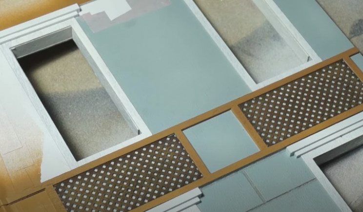 diy soviet diorama spray paint walls