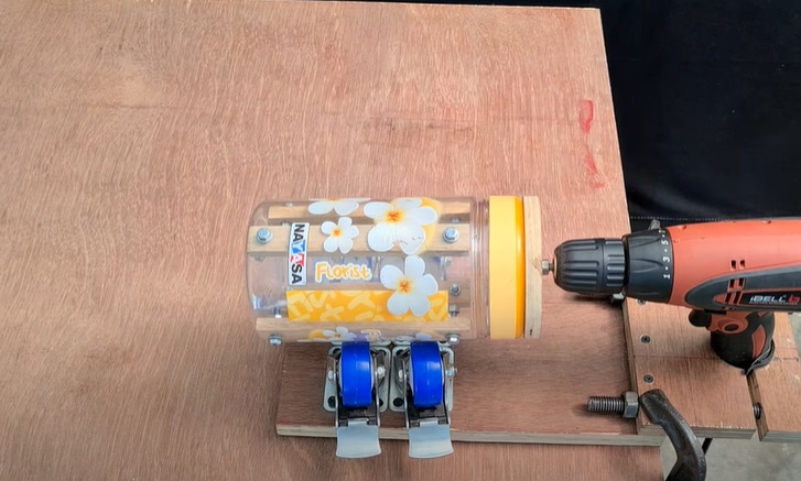 diy tumbler in place