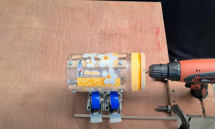 diy tumbler in place