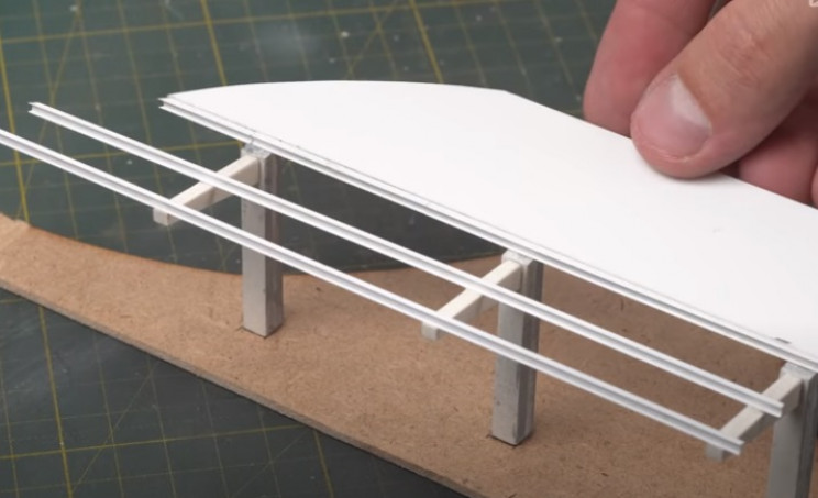 diy train diorama roof