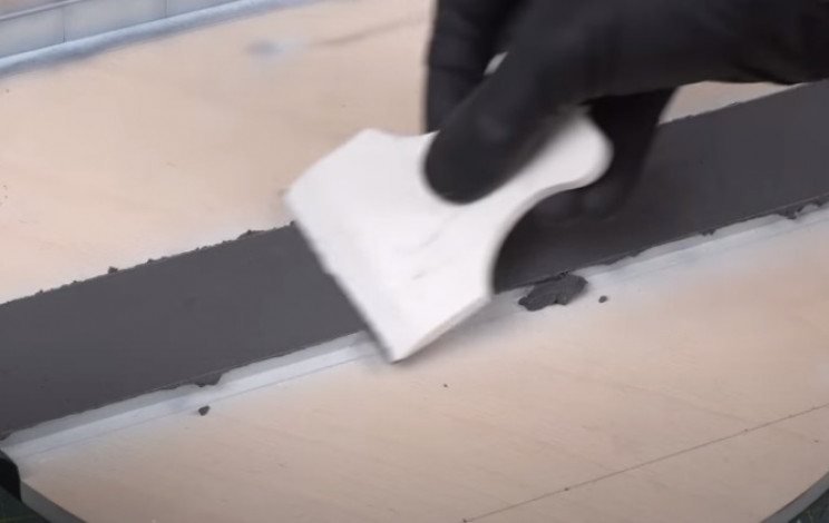 diy train station asphalt