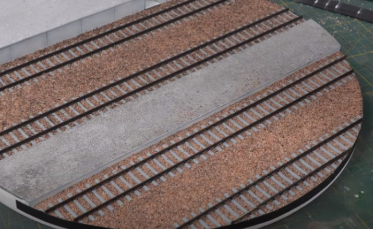 diy train diorama tracks