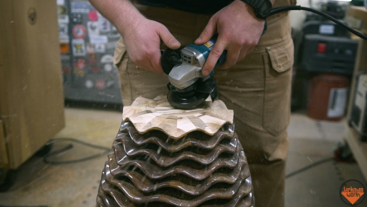 wood vase base