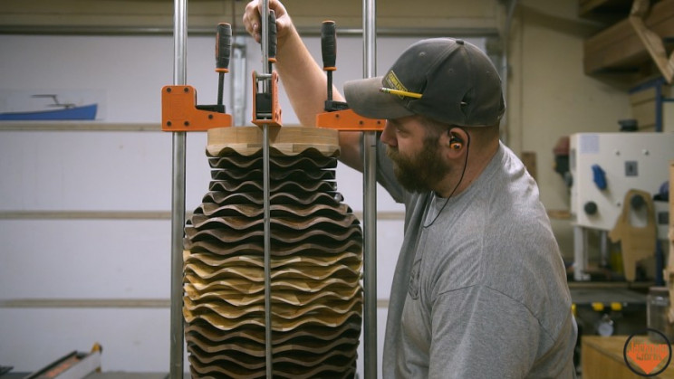 wooden vase glue halves