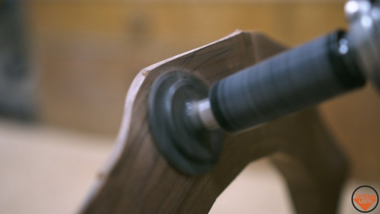 wooden vase sanding