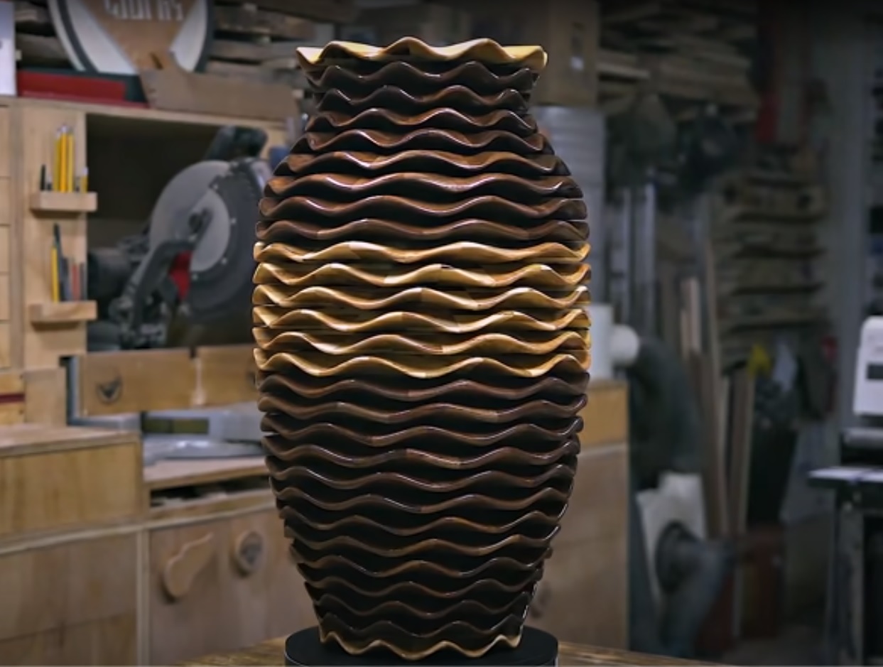 complete wooden vase
