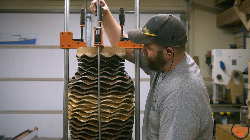 wooden vase glue halves