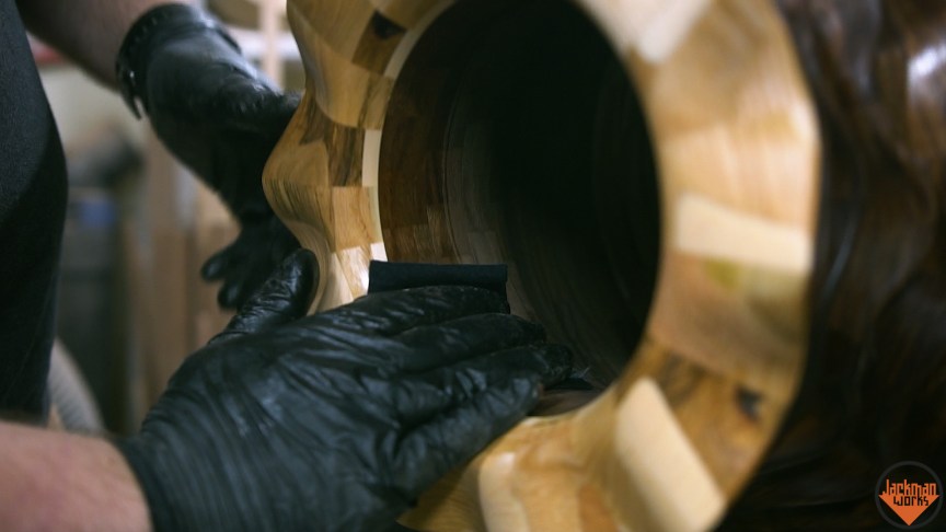 wood vase finishing