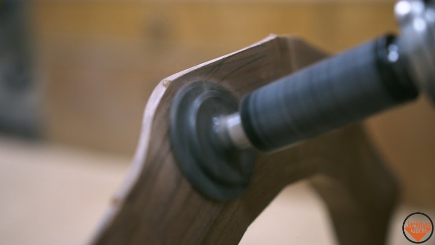 wooden vase sanding