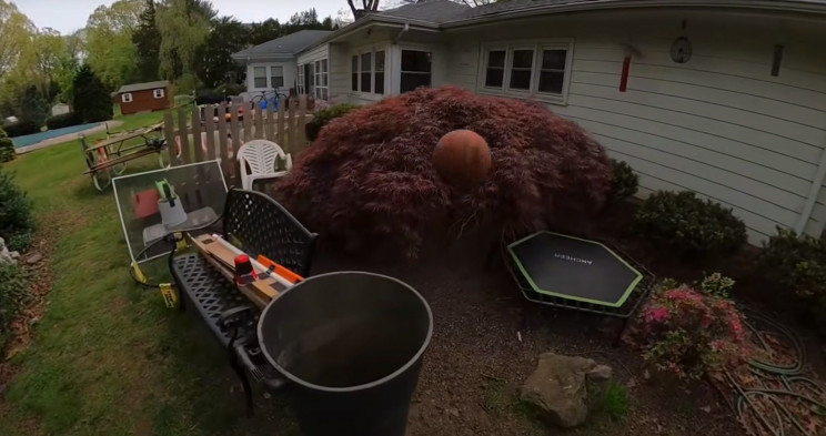 Rube Goldberg Machine trampolines