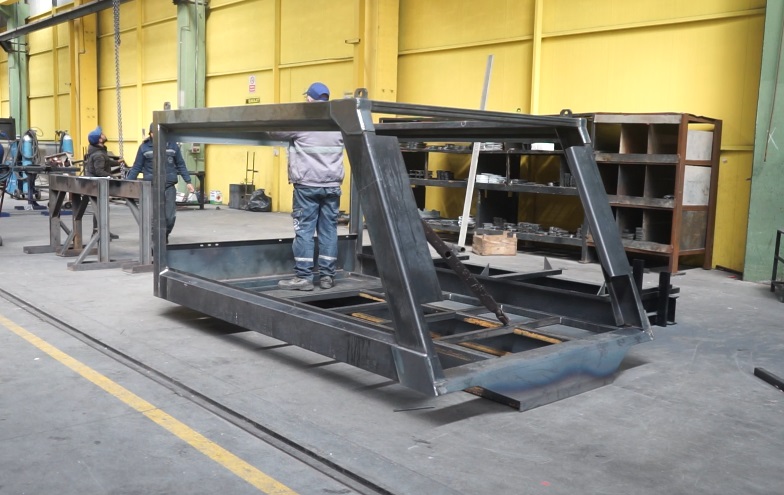 garbage truck dumpster frame