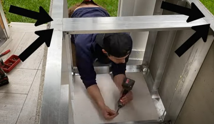 diy grill flush and level
