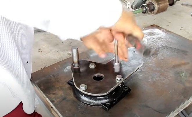 diy belt sander mount plate to motor