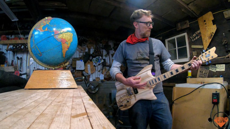 scrap wood guitar play