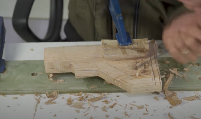 diy wooden sniper rifle reverse stock