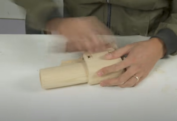 diy wooden sniper rifle sandpaper stock