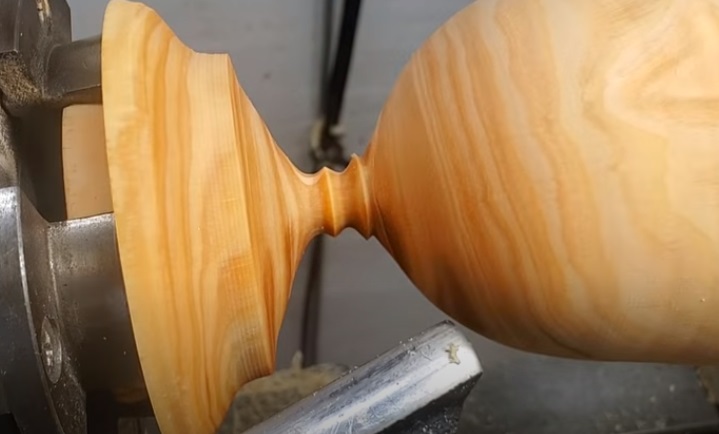 diy pine goblet neck details