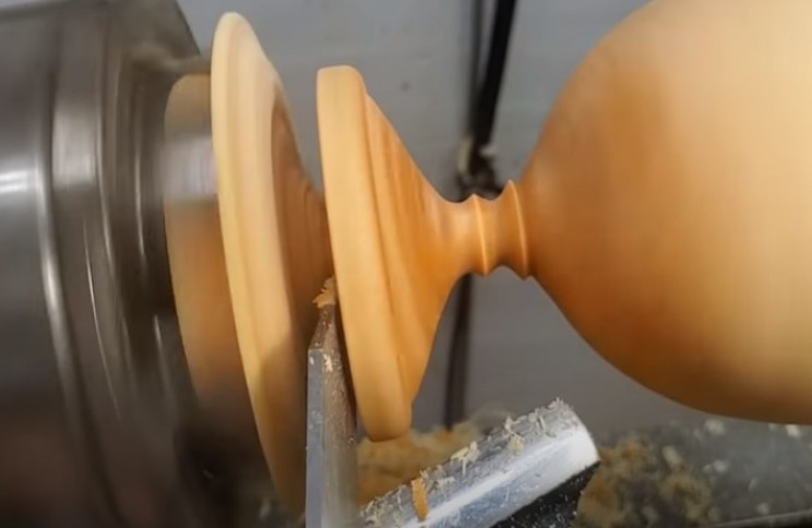diy pine goblet base flatten
