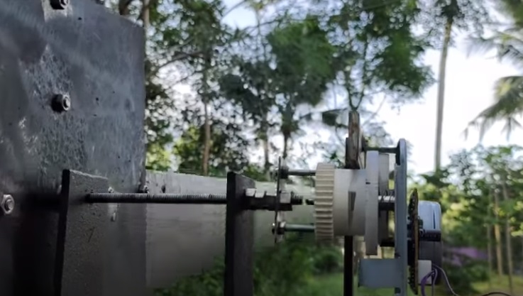 diy wind turbine coupling closeup
