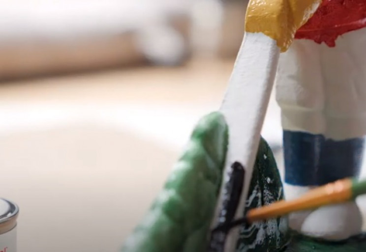 diy vintage golfer paint club
